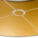Qazqa Lampenschirm Cilinder Velours Taupe Gold Bild 5