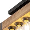 Qazqa Deckenleuchte Reena E27 Braun Holz Industrie Bild 3