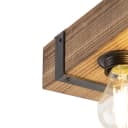 Qazqa Deckenleuchte Reena E27 Braun Holz Industrie Bild 4