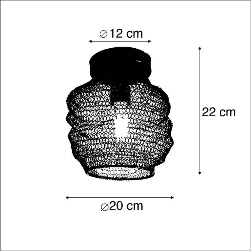 QAZQA Deckenleuchte Nidum Schwarz Orientalisch E27 - Bild 3