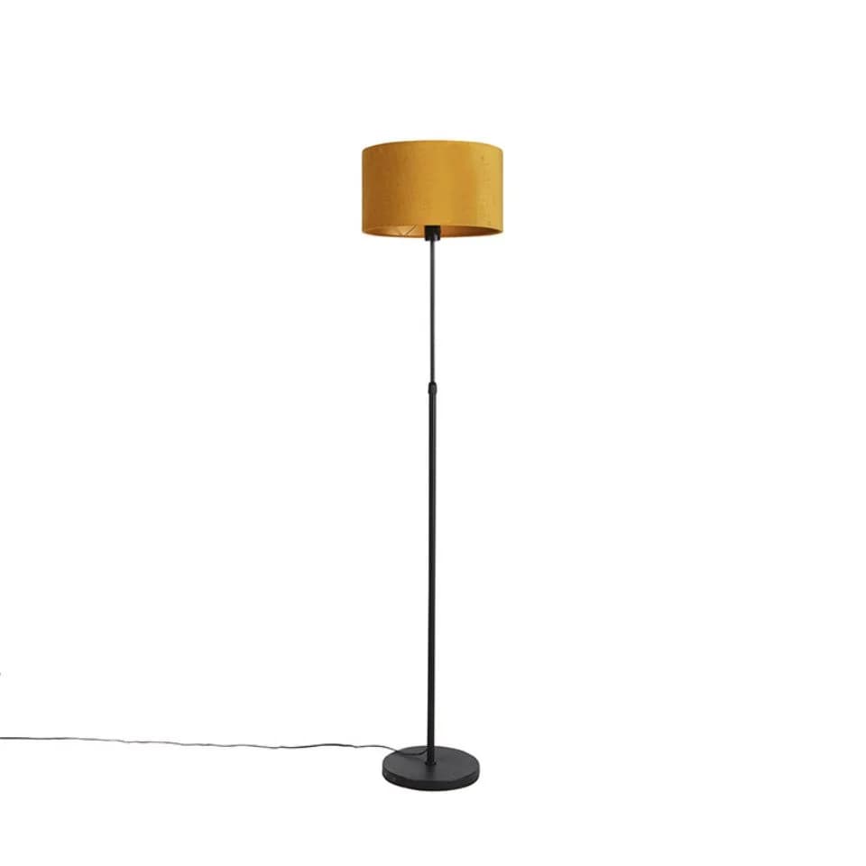 Qazqa Stehlampe Parte fl, ohne Leuchtmittel, E27, Gelb, Landhaus/Rustikal, Stahl, 1-flammig - Bild 2