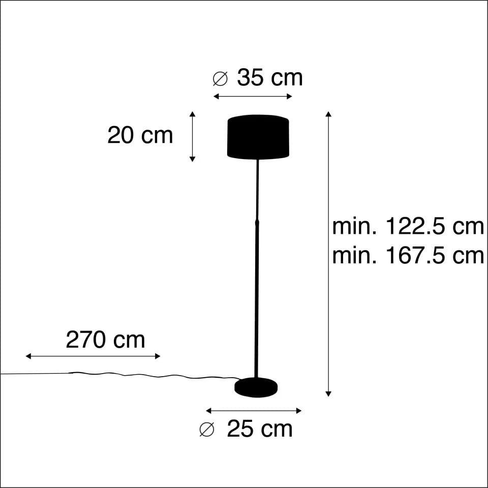 Qazqa Stehlampe Parte fl, ohne Leuchtmittel, E27, Gelb, Landhaus/Rustikal, Stahl, 1-flammig - Bild 3
