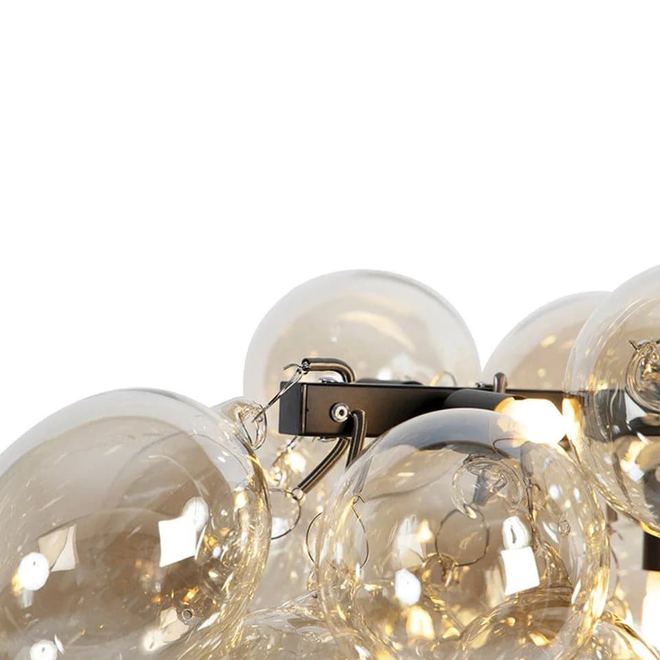 Qazqa Pendelleuchte Uvas 8-flammig Gold/Messing Glas Art-Deco - Bild 4