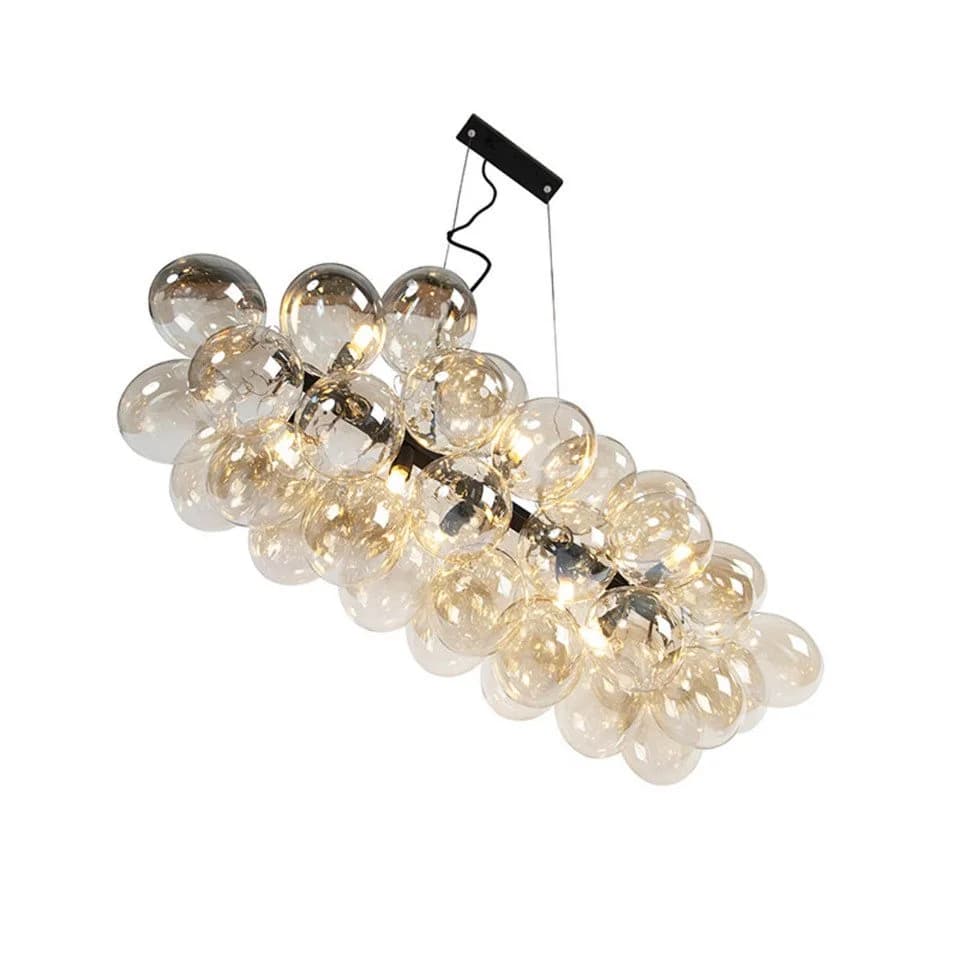 Qazqa Pendelleuchte Uvas 8-flammig Gold/Messing Glas Art-Deco - Bild 5