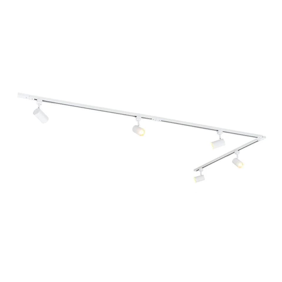 Qazqa Schienensystem Iconic Jeana 5-flammig Weiß Aluminium Modern - Bild 2