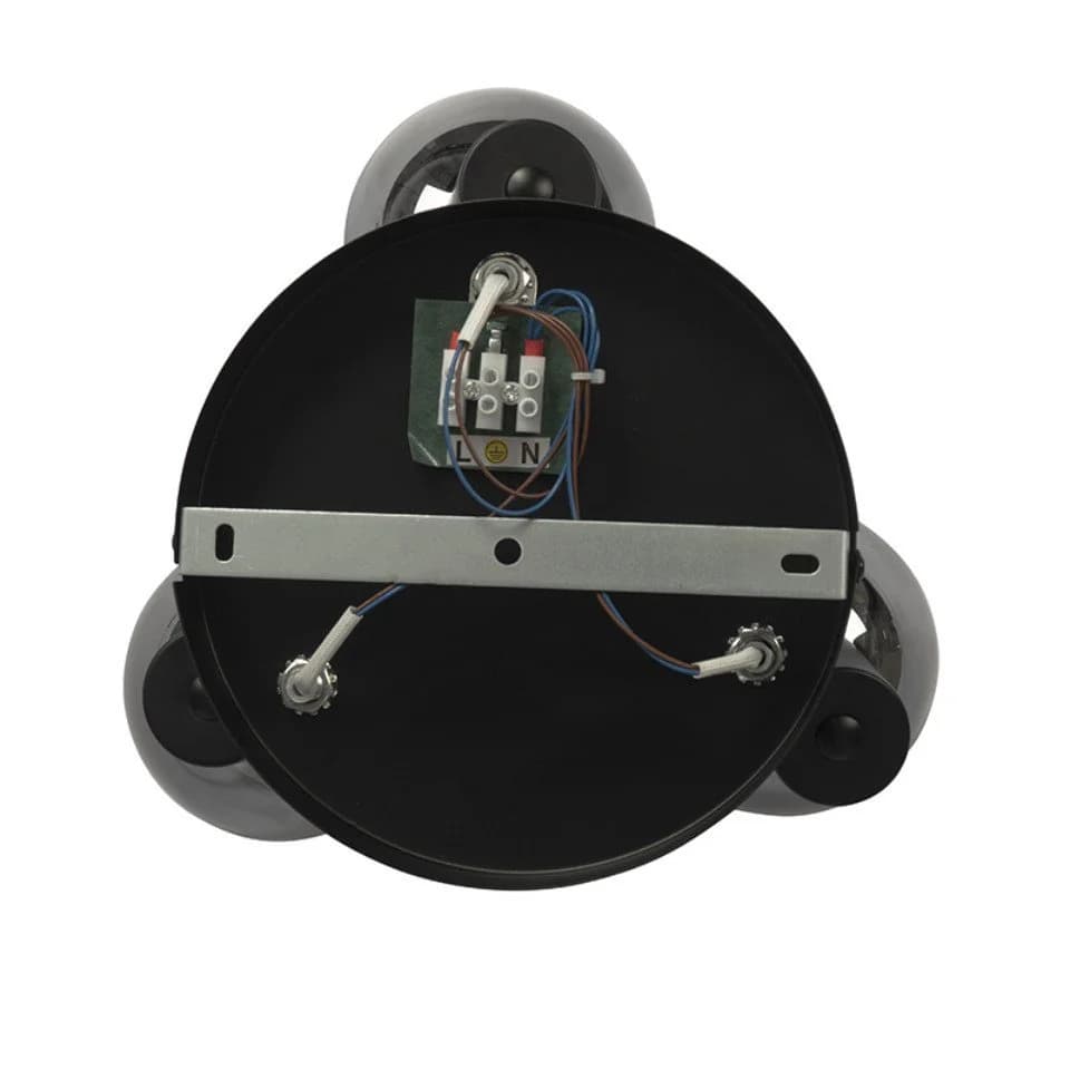 Qazqa LED Aufbaustrahler Vidro Schwarz Glas 3-flammig E14 - Bild 5