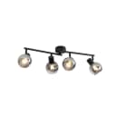 Qazqa LED Aufbaustrahler Vidro Schwarz Art Deco Glas 4-flammig Bild 3