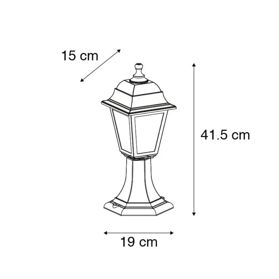 Qazqa Außen-Stehlampe Capital Gold/Messing E27 IP44