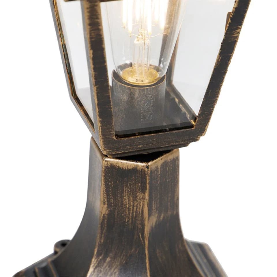 Qazqa Außen-Stehlampe Capital Gold/Messing E27 IP44 - Bild 4