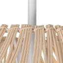 QAZQA Stehlampe Sam Weiß Rattan E27 Landhaus Bild 3