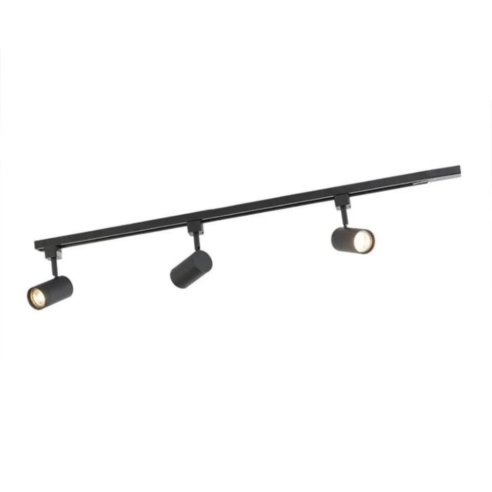 Qazqa Schienensystem Jeana 3-flammig Schwarz LED WiFi - Bild 2