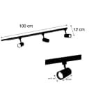 Qazqa Schienensystem Jeana 3-flammig Schwarz LED WiFi Bild 4