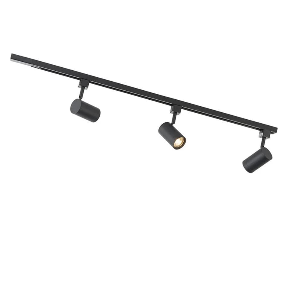 Qazqa Schienensystem Jeana 3-flammig Schwarz LED WiFi - Bild 5