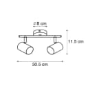 Qazqa LED Aufbaustrahler Jeana 2-flammig GU10 Messing Modern Bild 3