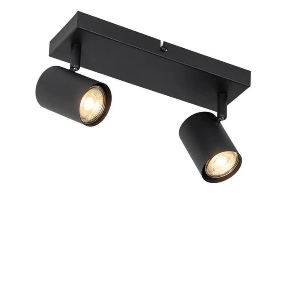 Qazqa LED Aufbaustrahler Jeana Schwarz Modern Stahl 2-flammig - Bild 2