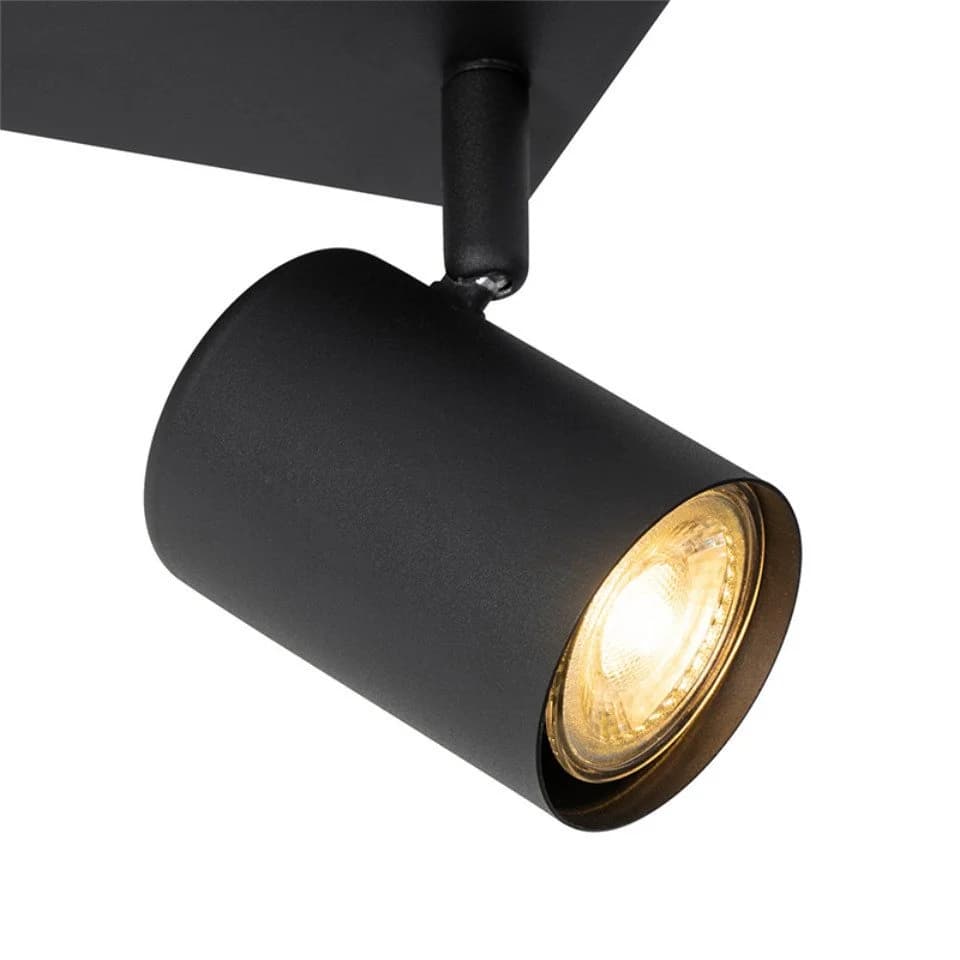 Qazqa LED Aufbaustrahler Jeana Schwarz Modern Stahl 2-flammig - Bild 4