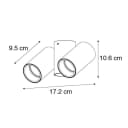 Qazqa LED Aufbaustrahler Michael, Gold/Messing, Stahl, 2-flammig Bild 1