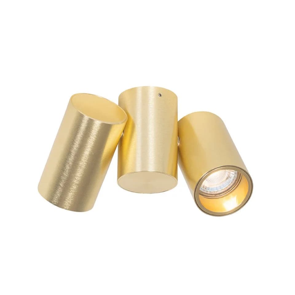 Qazqa LED Aufbaustrahler Michael, Gold/Messing, Stahl, 2-flammig - Bild 2