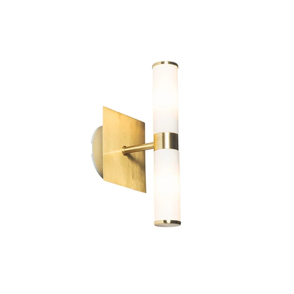 Qazqa Wandleuchte Bath Gold 2-flammig
