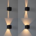 Qazqa Außen-Wandleuchte Edwin Schwarz Aluminium LED Bild 3