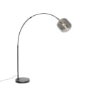 Qazqa Bogenlampe Zuzanna Grau Schwarz Art Deco E27 Bild 2