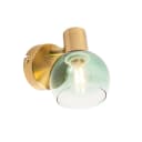 Qazqa LED Aufbaustrahler Vidro Art Deco Grün Gold Stahl Bild 1