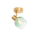 Qazqa LED Aufbaustrahler Vidro Art Deco Grün Gold Stahl Bild 2