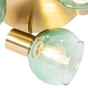 Qazqa LED Aufbaustrahler Vidro Art Deco 3-flammig Grün Bild 1