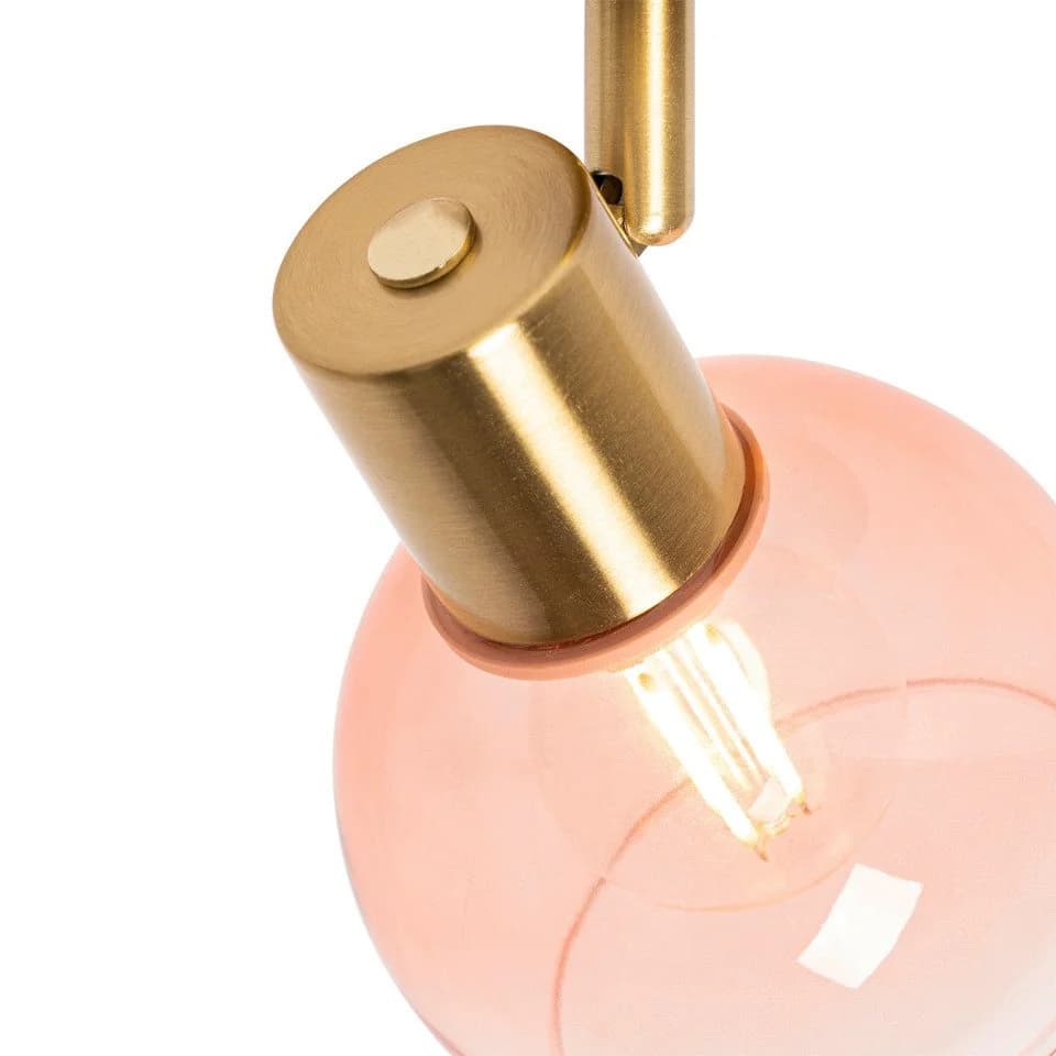 Qazqa LED Aufbaustrahler Vidro Rosa Art Deco Stahl E14 - Bild 5