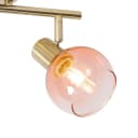 Qazqa LED Aufbaustrahler Vidro Rosa Art Deco Stahl 2-flammig Bild 4