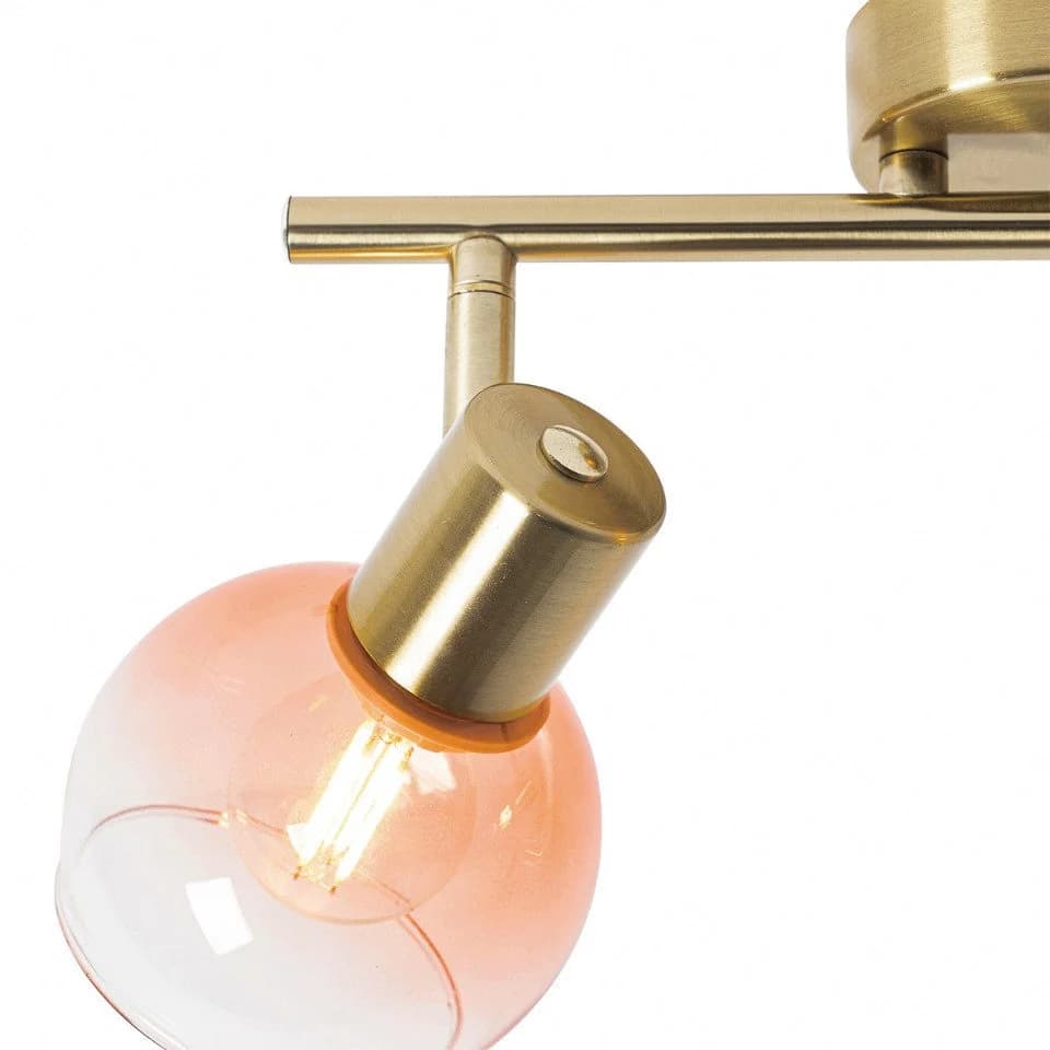 Qazqa LED Aufbaustrahler Vidro Rosa Art Deco Stahl 2-flammig - Bild 5
