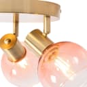 Qazqa LED Aufbaustrahler Vidro Art Deco Rosa 3-flammig E14 Bild 1