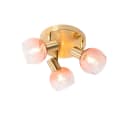 Qazqa LED Aufbaustrahler Vidro Art Deco Rosa 3-flammig E14 Bild 2