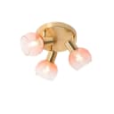 Qazqa LED Aufbaustrahler Vidro Art Deco Rosa 3-flammig E14 Bild 5