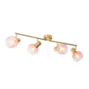 Qazqa LED Aufbaustrahler Vidro Rosa Art Deco 4-flammig E14 Bild 2