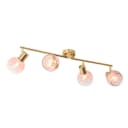 Qazqa LED Aufbaustrahler Vidro Rosa Art Deco 4-flammig E14 Bild 5