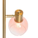 Qazqa Stehlampe Vidro Rosa Art Deco Stahl 3-flammig E14 Bild 1