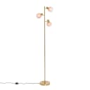 Qazqa Stehlampe Vidro Rosa Art Deco Stahl 3-flammig E14 Bild 2