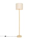 Qazqa Stehlampe Mels Holz Leinen 1-flammig Bild 2