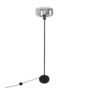 Qazqa Stehlampe Bizle Grau Art Deco Rauchglas Bild 5