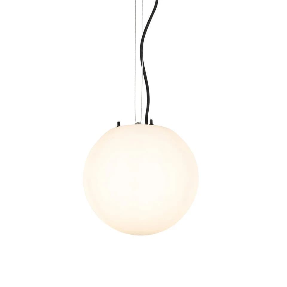Qazqa Außen-Stehlampe Nura Weiß Kunststoff E27 Dimmbar