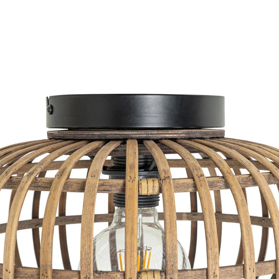 Qazqa Deckenleuchte Amira E27 Bambus Orientalisch Naturel - Bild 4