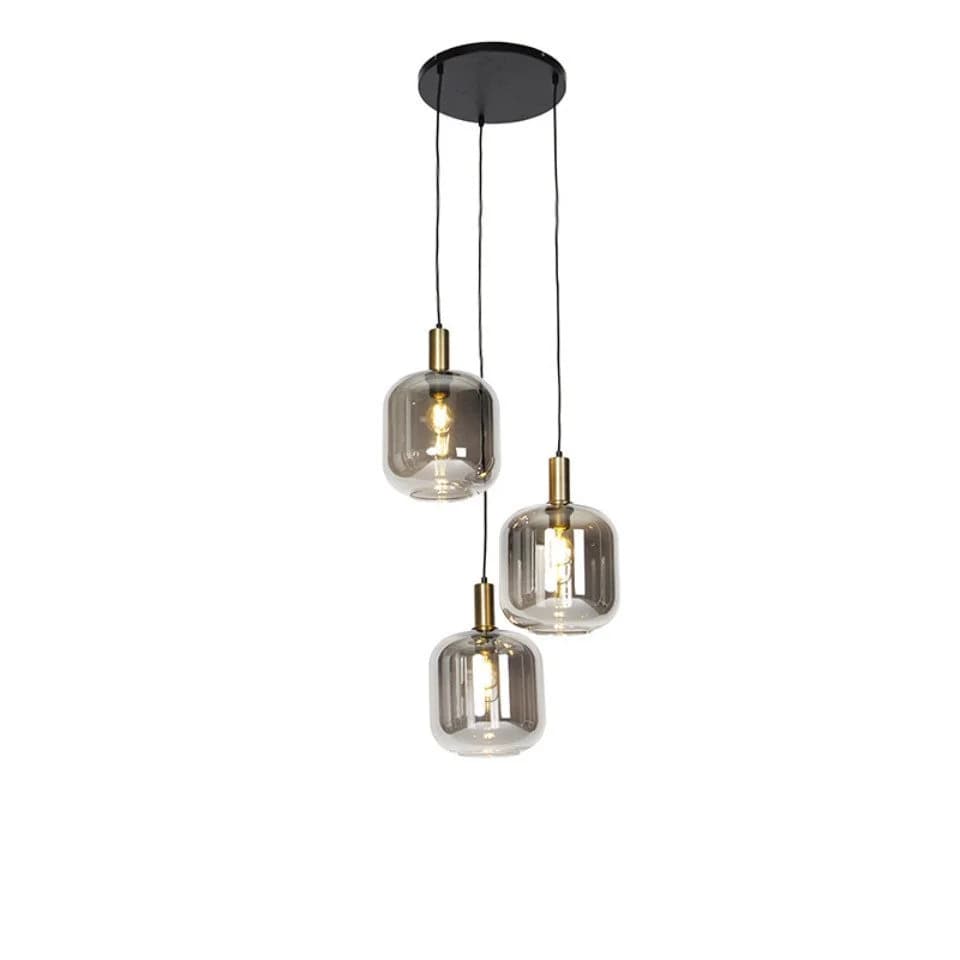 Qazqa Pendelleuchte Zuzanna Gold Glas Dimmbar LED E27 - Bild 2