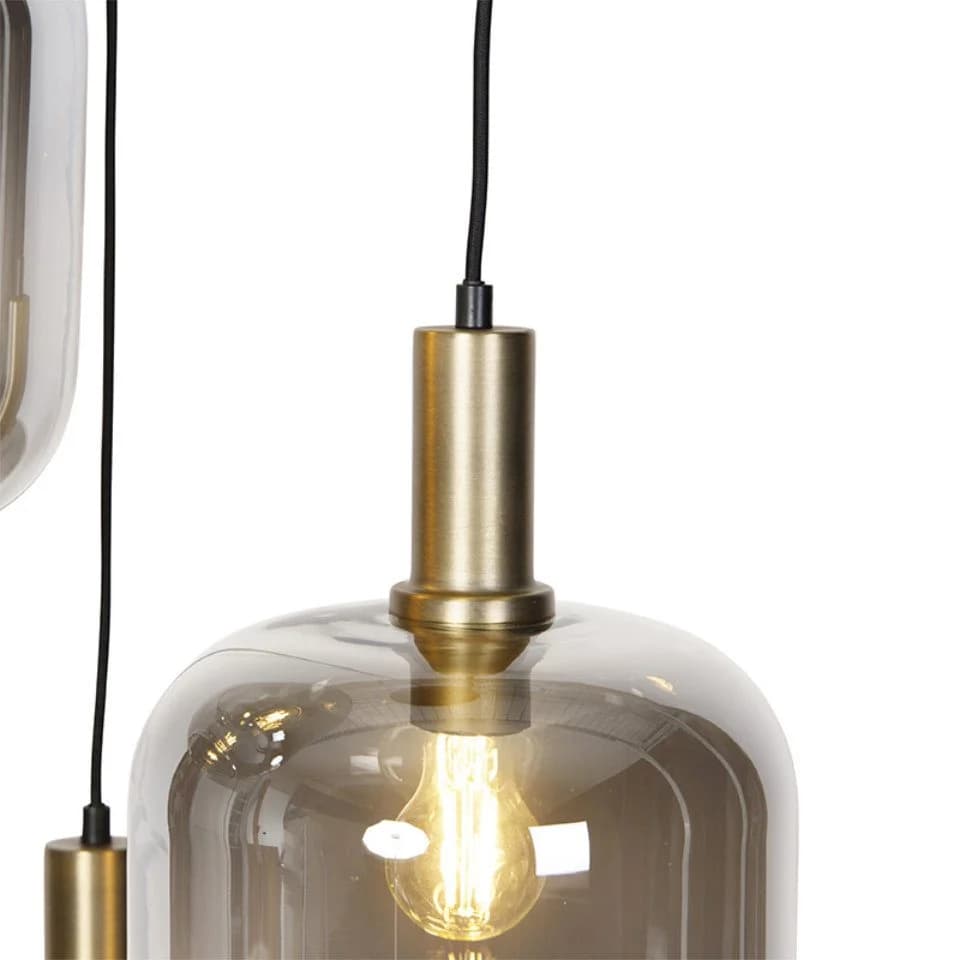 Qazqa Pendelleuchte Zuzanna Gold Glas Dimmbar LED E27 - Bild 3