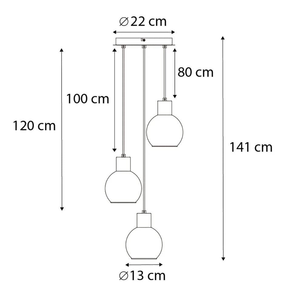 QAZQA Pendelleuchte Vidro Grau Rauchglas E27 Dimmbar - Bild 3