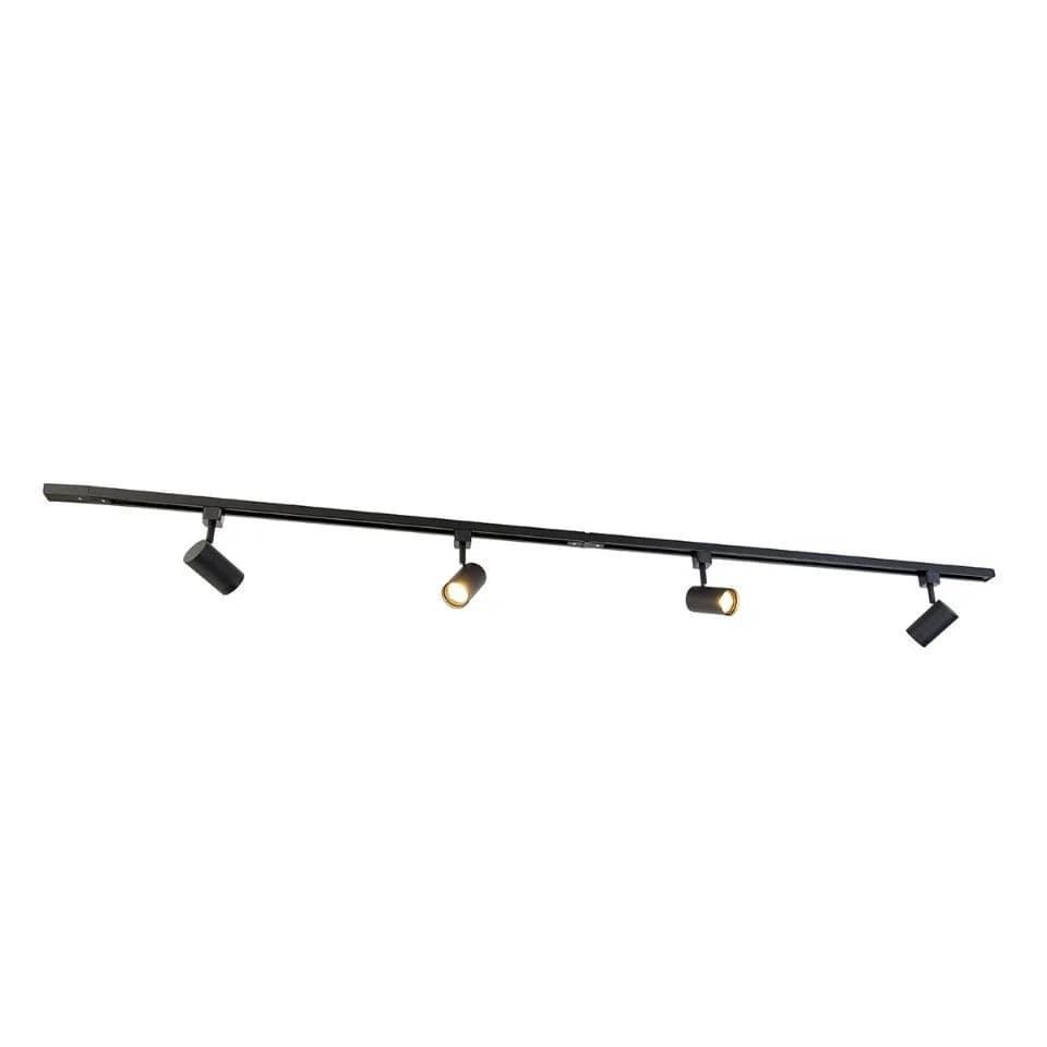 Qazqa Schienensystem Iconic Jeana 4-flammig Schwarz GU10 - Bild 2