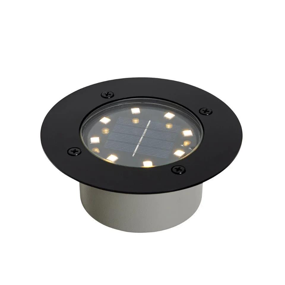 Qazqa Terry Solar-Gartenstrahler 6er-Set Schwarz Aluminium