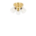 Qazqa Aufbaustrahler Laura E27 Gold Glas Art Deco Bild 2