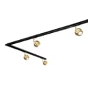 Qazqa Schienensystem-Sets Iconic gissi, 5 Strahler, GU10, Gold/Schwarz Bild 4