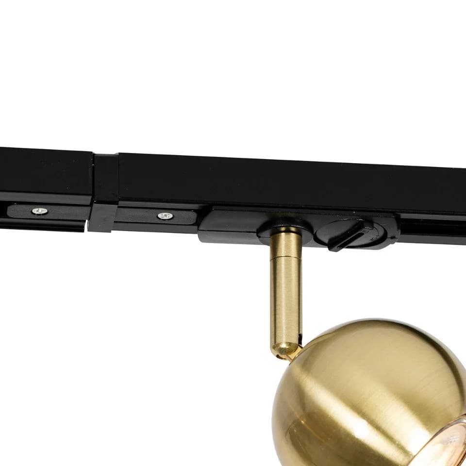 Qazqa Schienensystem-Sets Iconic gissi, 5 Strahler, GU10, Gold/Schwarz - Bild 5